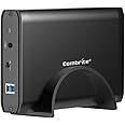 Combrite 3.5 Inch External Hard Drive Enclosure USB 3.0 for 3.5" SATA III HDD, Aluminium Metal Case, For Windows, Mac OS, PC, Laptop, PS4/5, XBox - Vertical Stand and 12V 2A UK Power Adapter