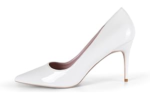 GENSHUO Donna Tacco Alto, Scarpe Tacco a Spillo 8 cm / 3,15 Pollici Décolleté con Tacco per Le Donne Scarpe da Sera a Punta Abito da Sera Pompe Prom Stiletto High Heels