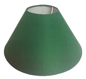 AADHYA CREATIONS Fabric Tapered Lampshade (Green, 25X25X14 cm)
