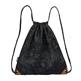 SAMGOO Segeltuch Sporttaschen Rucksack Gym Sack Turnbeutel Beutel Sportbeutel, Normallack Beutel Turnbeutel Tasche Tüte Rucksack Hipster für Reisen /Sport (Dunkelgrau)