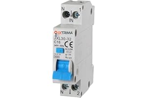IXTRIMA ETTROIT JXL30-32 Interrupteur magnétothermique différentiel, 1P+N, 6-32A, 30mA, 240V, 4,5 kA (C16-16A)