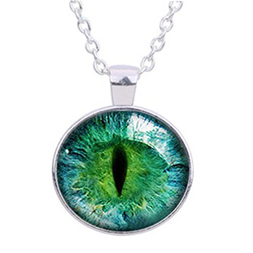 Albeey Halskette Anhänger Grüne Augen Anhänger Schmuck Zubehör