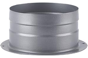 HpLive Conector de brida de pared de metal de 150 mm para tubo de ventilación, conducto de aire, adaptador de brida
