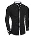 Produktbild Herren Hemd,Sannysis Männer Freizeit Langarm Shirt Top Bluse (L, Schwarz)