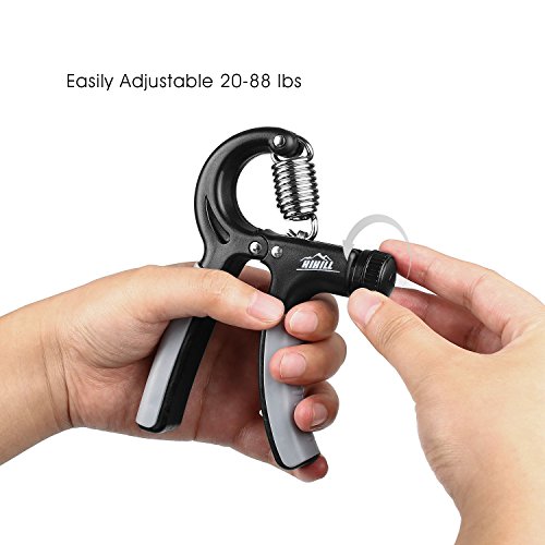 HiHiLL Handtrainer Fitness Fingertrainer Fingerhantel einstellbar 20-88Lbs (10-40kg) Griff-Verstärker für die Entwicklung der Hand- und Unterarmmuskulatur - 2
