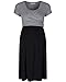 The Essential One - Short Sleeve Wrap Tie Nursing Dress - Grey - Medium - EOM158