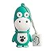 Produktbild Tribe Animals Vegan Dino USB Stick 8GB Speicherstick 2.0 High Speed Pendrive Memory Stick Flash Drive, Lustige Geschenke 3D Figur, USB Gadget aus Hart-PVC mit Schlüsselanhänger – Türkis