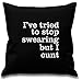 Produktbild I TRIED TO STOP SWEARING BUT I C*NT ~ CUSHION ~ 45CM X 45CM ~ BLACK by Designs4U