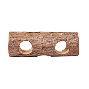 Asien Túnel de hámster hámster Nido de Madera Cama Casa Jaula de hámster Juego Juguete Hueco del Tronco de árbol de hámster de Juguete 20cm Tubo