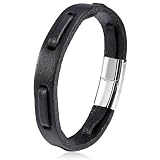 Blisfille Gold Armband Jungen Armketten Leder Herren Lederarmbänder Geflochten Schwrarz Gewebte Kette Armreif Einstellbare Länge Armband 21.2 cm Gothic Punk
