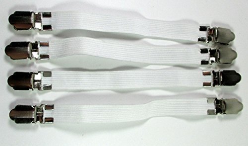 8 Bettlakenspanner /Bügeltischspanner bis 40 cm mit Metallklammern, Top Qualität !