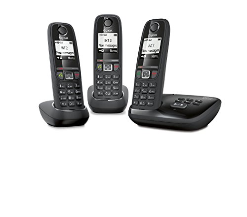 Gigaset AS470A Trio - Téléphone fixe sans fil - Répondeur - 3 combinés - Noir Gigaset AS470A Trio - Téléphone fixe sans fil - Répondeur - 3 combinés - Noir