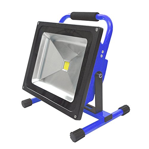 MCTECH® 50W Warmweiß Blau Handlampe LED AKKU Arbeitsscheinwerfer Beleuchtung Outdoor Lampe Flutlicht - 2