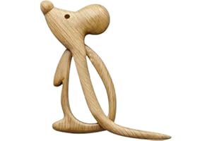 BANZIAJU Wooden Brooch Pins DIY Craft Animal Pattern Cartoon Shawl Pins Cute Scarf Pins Mouse Brooches Pins