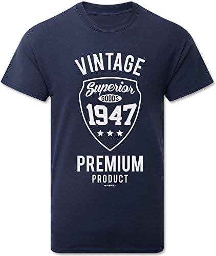 70th Birthday Gifts Vintage Premium 1947 T-Shirt Mens Navy Blue