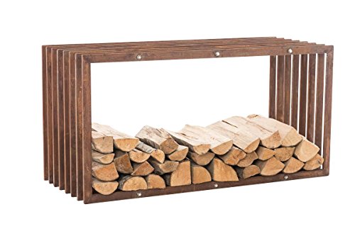 CLP Exklusiver Kaminholzständer IRVING V2 aus Metall, B-Ware, bis zu 2 Größen und 2 Farben wählbar rost, 40 x 50 x 150 cm - 2