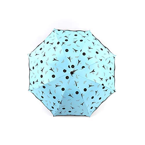 Preisvergleich Produktbild YJJY Regenschirm Winddichte Taschenschirme -Umbrella Sunscreen Clear Rain Dual-Use-Regenschirm,Blue