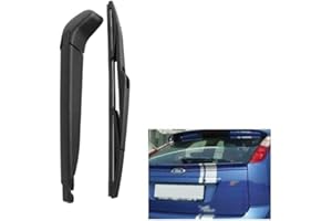 Outbit Auto Brazo del limpiaparabrisas de la ventana trasera del coche y cuchillas del brazo del limpiaparabrisas para Ford Focus MK2 2004-2013 Plástico Negro