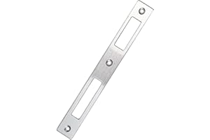 JOYAN 1 Pièce Gâche en Acier Inoxydable, Gâche D'Angle, Gâche D'Entrée pour Porte de Chambre, Serrures de Porte (172 mm x 22 mm x 1.1 mm)