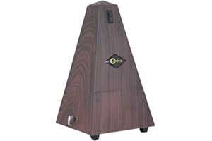 Mechanisches Metronom mit Akzentglocke, Genauer Takt, Klassische Turmform, Natürliche Holzmaserung, Einfach zu Bedienen, Geeignet für Klavier,CANTUS