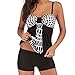 Produktbild  Loveso Frauen Tankini Set Two Piece Damen Mit Höschen Monokini Neckholder Badeanzug Swimwear Plus Size Strandbekleidung Kariertes Damenbekleidung