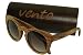 Produktbild Vento® modell Zonda Wood&braun- Polarisierte Sonnenbrillen aus Holz Bambus, entworfen in Italien mit CE-Zertifikat und Schutz UV 400, Holzrahmen braune Linse