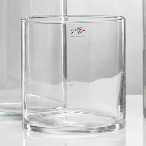 Sandra Rich 360092 Glasvase, Glas, transparent, 19 x 19 x 20 cm