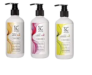 Silk & care professional combo 3 (Pack Of 6) | Brazilian Thermal Keratine Treatment | Anti Residue Shampoo | Deep Conditioning Conditoner