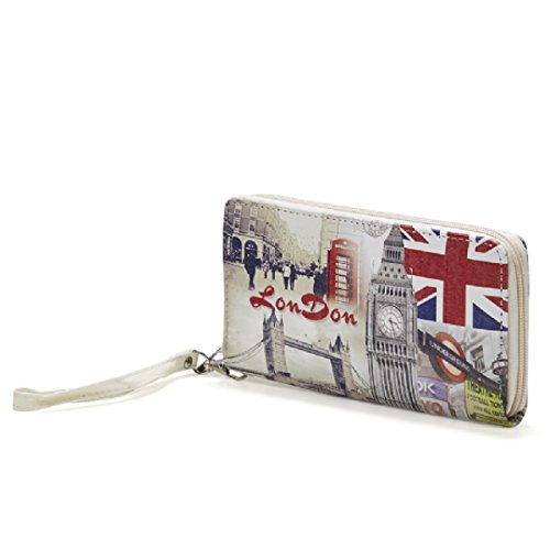 Preisvergleich Produktbild Damen Geldbörse XL LONDON Big Ben Portmonee Geldbeutel Langbörse Brieftasche