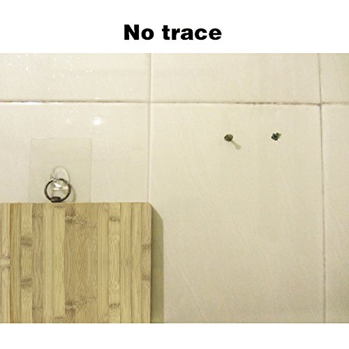 Blulu Klebehaken Belastbar Transparente Haken Ohne Nageln für Küche Badezimmer Tür Wand, 8 Packung - 8