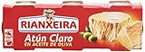 hacer conserva de atun al natural  Rianxeira Atún Claro en Aceite de Oliva - Pack de 3 x 80 g - Total: 240 g