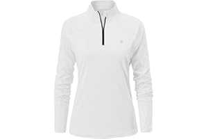 ‎DONHOBO donhobo Damen Sport Shirt Langarm T-Shirt Schnelltrocknend Gym Yoga Fitness Training Laufshirt mit 1/4 Reißverschluss