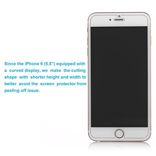 ELTD   Protector de vidrio templado de vidrio templado para iphone 6 plus 5 5  Para iphone 6 plus 5 5 Inch  1 pack 