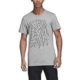 adidas adidas C Linear Scatter Graphic tee (Short Sleeve), Hombre, Medium Grey Heather, M