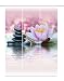 Produktbild Home Fashion 88762-123 Schiebevorhang 3-er Set Wasserlilie Dekostoff Digitaldruck, 100% Polyester, 245 x 60 cm, Rose