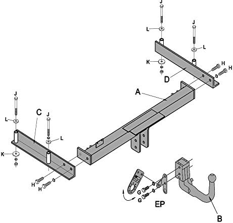PCT AD6041A Detachable Swan Neck Tow Bar – Audi A4 and S4 2008-2015 – Audi A5 and S5 2007-onward