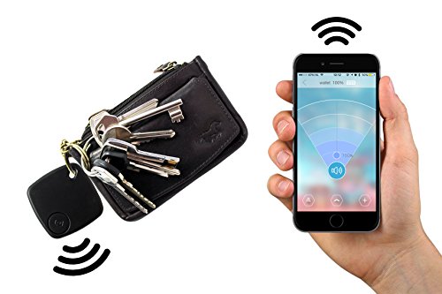 Preisvergleich Produktbild Safekeepers Schlüsseletui Schlüsseltasche Schlüsselmäppchen Schlüsseletui Leder (Dunkelbraun mit Schlüsselfinder)