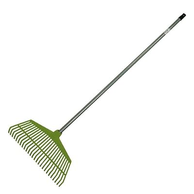 Xclou 341484 Râteau à feuilles en plastique avec manche Vert