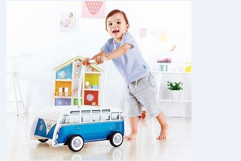 Preisvergleich Produktbild VW T1 Bulli Lauflernwagen, Blau / Weiß - KUKE0381