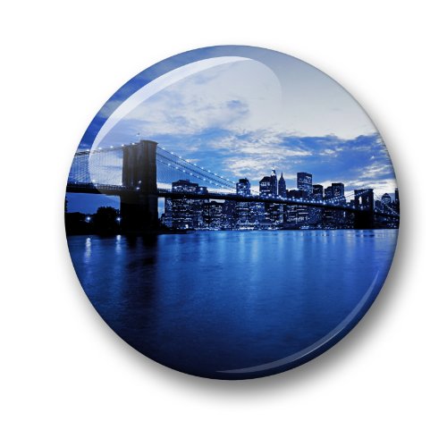 New York Manhattan – 6 große Kühlschrankmagnete Ø 5 cm [ 04 ] - 4