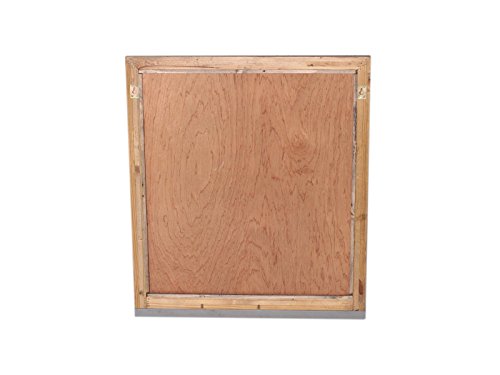 Woodkings® Spiegel 80x70cm Burnham Echtholz Pinie natur rustikal und MDF in Betonoptik grau Badspiegel in Beton optik Möbel Badmöbel Badezimmerspiegel - 3