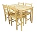 Produktbild Schöne Essgruppe Set Tisch und 4 Stühlen Kiefer Esstisch Naturholz
