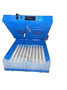 TM&W -Newest Chicken Egg Rolling Type Automatic Egg Incubator (Blue) (Any Size Egg can be Hatched) Capacity