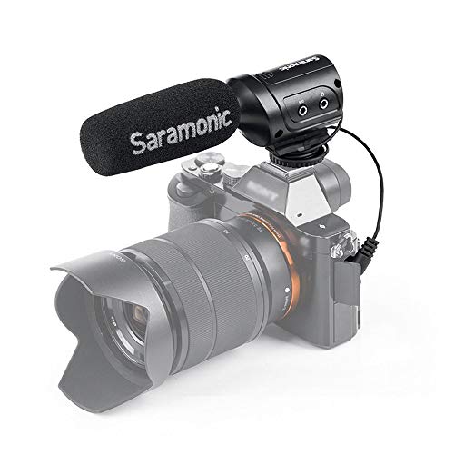 Saramonic sr-m3 mini-microphone direzionale a condensatore con sospensione integrata per DSLR/videocamera nero