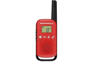 Motorola Solutions - Talkie Walkie T42 Red Talkabout PMR446, 16 canaux, portée 4 km, Rouge, 2 unités, Fonction d'appel de Groupe