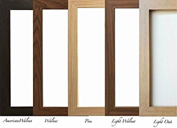 New Colours Wood Finish Photo/Picture Frames (American Walnut, Light Oak, Dark Walnut, Light Walnut &amp; Pine) (8x6, American Walnut)