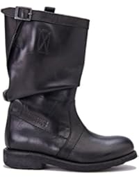 stivali donna Bikkembergs dyed mid black pelle modello BKW101255/BLACK nuova collezione autunno inverno 2017/2018