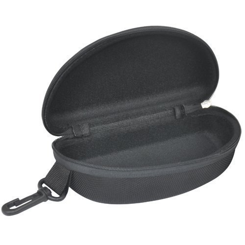 Accessotech Lunettes De Soleil Lunettes De Lecture Mallette Housse Sac Dur Fermeture Éclair Boîte Trousse De Voyage Poche - Noir,