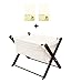 Poco Baby Portable Foldable Bedside Crib In Coco Inc 2 Fitted 100% Cotton Sheets & Mattress