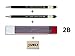 Produktbild KOH-I-NOOR 5900 Fallbleistift Druckbleistift Metall 2er Set schwarz + 12 Stück Minen KOH-I-NOOR Fallminen Ø 2mm 2B + Bonus Radiergummi Jueli